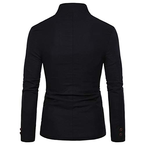 2 Mens+Mandarin+Collar+Buttons+Business