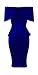 Ybenlow Women's Off Shoulder Peplum Bodycon Party Dress (X-Large, Blue)