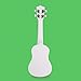 Wooden Ukulele 21 Inch Soprano Hawaiian Guitar Basswood Small Guitar for Beginner (White)