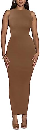 Sumche Women's Summer Long Bodycon Dress Casual Basic Club Party
