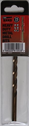 TTP HARDDrills 7.5mm Drill bit - Cobalt Hardened bits for Drilling Hard Steel & Stainless, Heavy Duty Universal Drills for Cutting Tough Metal, Professional jobber Industrial 135 Degree Point
