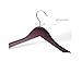 Topline Classic Wood Shirt Hangers - Cherry Finish (10-Pack)