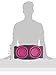 Dexas Popware for Pets Adjustable Height Double Pet Feeder, Gray/Pink