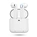 Wireless Earbuds,Cshidworld Bluetooth Headphones Mini In-Ear Headsets Sports Earphone with Noise Cancelling Built-in Mic and Charging Case for iPhone Samsung and Most Smartphones,White
