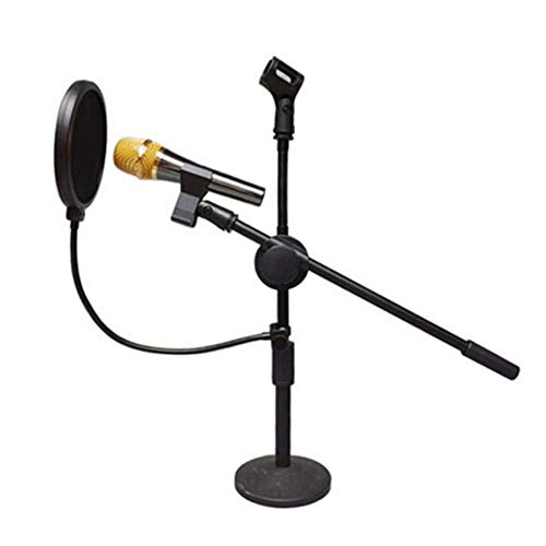 HeroStore Microphone Parts Studio Pop Filter Singing Windscreen Shield Pod Cast Dual Double Layer Mask Anti Mic Metal Studio Pop Filter