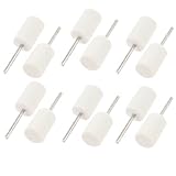12 Pcs Polishing Tool 2.3mm Shank 12mm Diameter Cylinder Felt Bobs