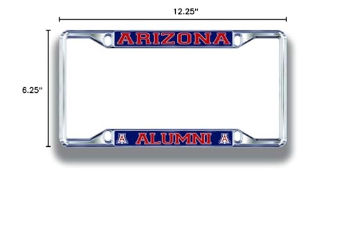 Elite Fan Shop Arizona Wildcats License Plate Frame Alumni - Silver