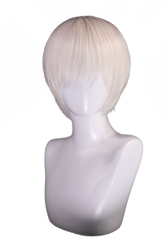 HH Building Yorha 2B Character Costume Cosplay Wig Short Bob Hair (Beige)