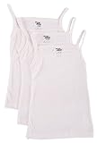 Caldore Girls Sleeveless Camisoles White 3pc Pack