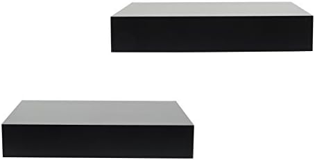 SHELVING SOLUTION Floating Shelf (Black, 11" x 2PC)