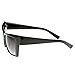 zeroUV High Pointed Cat Eye Sunglasses Sharp Geometric Square Frame Cateyes (Black)