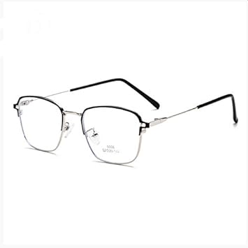 Amazon レトロなアンチブルーライトフラットメガネビジネスメタルボックスメガネフレーム男性と女性の眼鏡フレーム F Luoshui ゴーグル