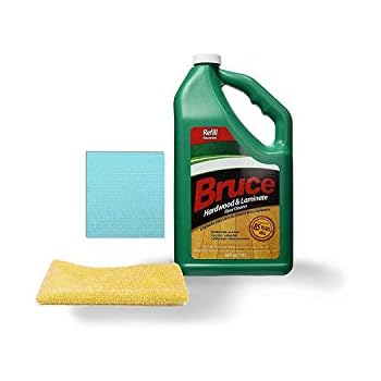 Bruce Armstrong 64 fl. oz. Best Hardwood Laminate Floor Surface Wood Floors Liquid Cleaner Refill Bottle Microfiber & Sponge Cleaning Cloth Floorcare.