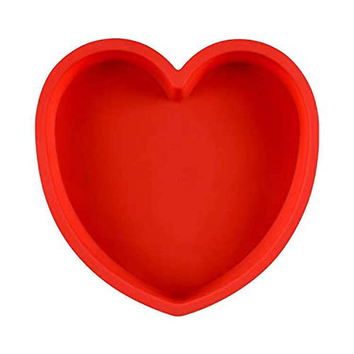 Golddunes 1 Heart Shape Silicone Mould Baking Cake ice, Yoghurt, Candy, Sweet, Jelly, Wax, Chocolate (Small)