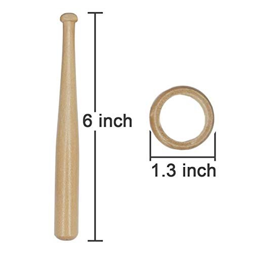 image for TIHOOD 2 Packs Wooden Baseball Display Stand Holder -Consists of 3 Min
