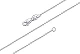 BORUO 925 Sterling Silver Cable Chain Necklace, 1mm