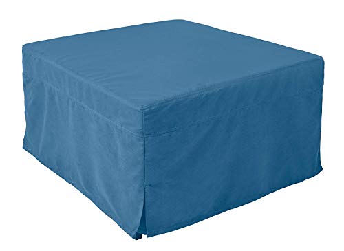 NOVA_FURNITURE Ottoman Sleeper Bed, Foam Mattress, Folding Convertible Bed with Guest Hideaway Bed, No Assembly Required,Microfiber Slip Cover, Blue - Thumbnail 5