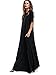 ROMWE Women's Solid Short Sleeve Pocket Loose Maxi Long Party Dress
