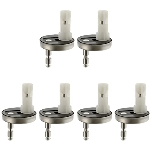 6-Pack White Toilet Bolt Covers - Plastic Decorative Screw Caps For Toilet Bowl Installation