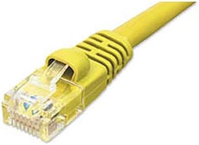 Ziotek CAT5e Enhanced Patch Cable, W/ Boot 1ft, Yellow