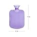 Premium Classic Rubber Hot Water Bottle, Transparent Hot Water Bottle with Burgundy Knit Cover