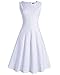 OUGES Women's Sleeveless Solid Fit-and-Flare Work Dress