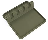 Silicone Utensil Rest with Drip Pad for Multiple