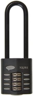 Squire Locks CP40 2.5 Heavy Duty Recordable Combination Padlock, Black by Squire Locks