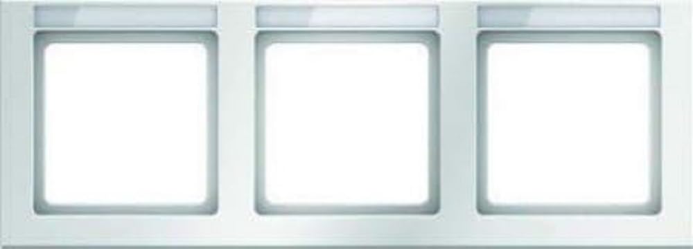 Hager q.3 Frame 3 Landscape q3 White Polar Velvet Label Holder