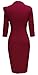 Homeyee Women's Vintage Bowknot 3/4 Sleeve Party Dress B244 (M, Red)