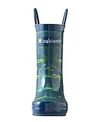 OAKI Kids Rubber Rain Boots with Easy-On