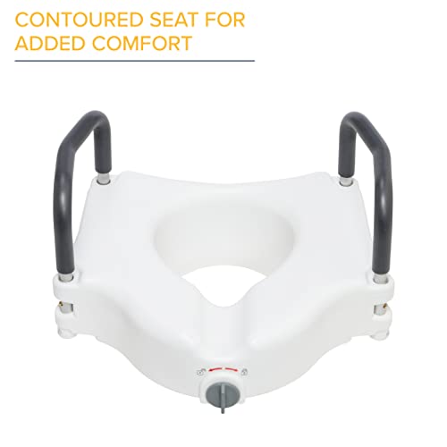 Drive Medical RTL12027RA 2in1 Raised Toilet Seat with Removable