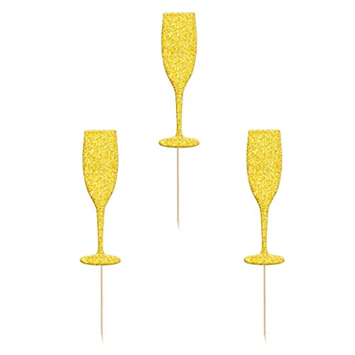 image for Prettyia 20pcs Cheer Wedding New Year Party Wine Glasses Cake Cupcake 