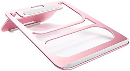 Laptop Holder,Foldable and Portable Laptop Stand Adjustable Notebook Stand Aluminum Alloy Cooling Macbook Stand with Steady Ergonomic Minimalist design for iPad Macbook Laptop Notebook-Rose gold