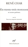 En Trente Trois Sur La (Poesie/Gallimard) (English and French Edition) by 