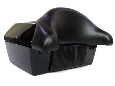 motorcycle top case with backrest