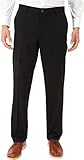 Dockers Men's Straight Fit Signature Khaki Pant D2, Black/Stretch, 34x32