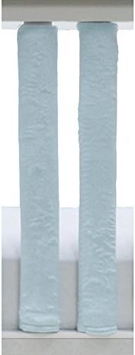 Pure Safety Vertical Crib Liners in Luxurious Aqua Minky 2 Pack