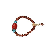 Energized Rudraksha Coral Beads Adjustable Astrological Bracelet