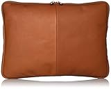 Piel Leather 13 Inch Zip Laptop Sleeve, Saddle, One