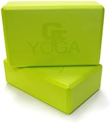 GF Yoga Blocks (2 Piece Set) – Lightweight High-Density EVA Foam – Improve Flexibility and Prevent Injury – Odor and Moisture Resistant (Green, 3 inch)