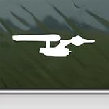 Enterprise Star Trek White Sticker Decal Starship White Car Window Wall Macbook Notebook Laptop Sticker Decal