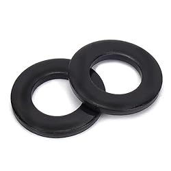 M12 Black Flat Washer, 18-8 (304) Stainless Steel
