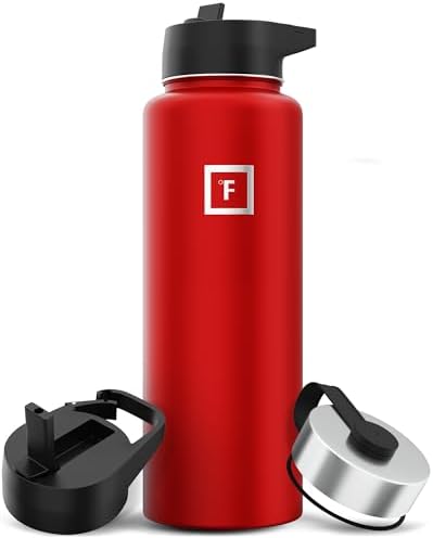 IRON °FLASK Sports Water Bottle 40 Oz Lids (Straw Lid), Leak