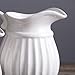 D'vine Dev 9 Inches White Ceramic Decorative Pitcher Flower Vase for Flower Bouquet - Ideal for Fresh Bouquets, Floral Arrangement, Home Decoration Vase