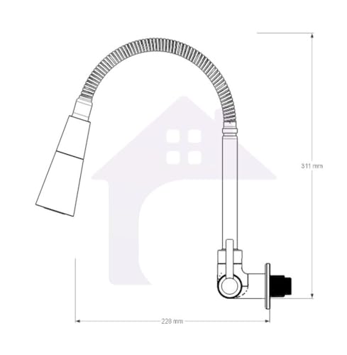 Torneira De Parede Cozinha Flex Cone Gourmet Inox