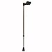 PCP Adjustable Cane Molded Palm Handle with Black Grip, Right Hand, Bronze Shaft