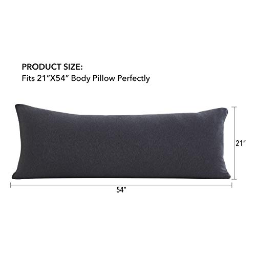 Oubonun 100 Jersey Cotton Body Pillow Cover with Zipper Luxury Soft
