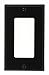 Leviton 80401-NE 1-Gang Decora/GFCI Device Wallplate, Standard Size, Thermoplastic Nylon, Device Mount, Black primary