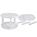 eBoot 2 Pieces Paint Brush Holder Brush Organizer White Plastic Round Brush Stand for Artist Painting, 49 Holes